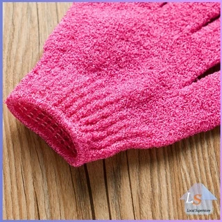 ถุงมืออาบน้ำ ขจัดเซลล์ผิวเก่า ถุงมือขัดผิวอาบน้ำ พร้อมส่ง Glove-style bath towel