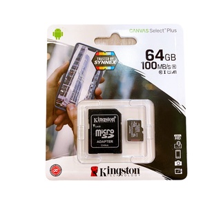 Kingston Memory Card คิงส์ตัน เมมโมรี่การ์ด Micro SD (SDHC) 64 GB Class 10 ของแท้ประกันตลอดอายุ