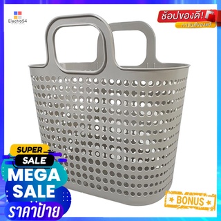 ตะกร้าผ้าเหลี่ยมหูหิ้ว BUBBLE เทา PLIMCLOTH BASKET BUBBLE GRAY PLIM