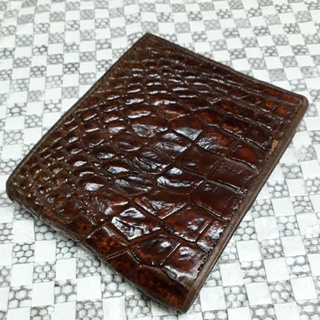 Original Crocodile Leather Wallet Men Original Skin Crocodile Brown Color wistry honey