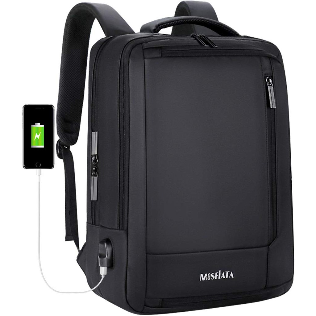 กระเป๋าเป้สะพายหลัง เอนกประสงค์ ใส่โน๊ตบุ๊ค กันน้ำ กันขีดข่วน MOSFiATA Business Laptop Backpack 15.6 Inch with USB