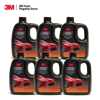 3M (6 ขวด) แชมพูล้างรถ น้ำยาล้างรถ PN39000W สูตรผสมแวกซ์ 2 in 1 ขนาด 1000ml.