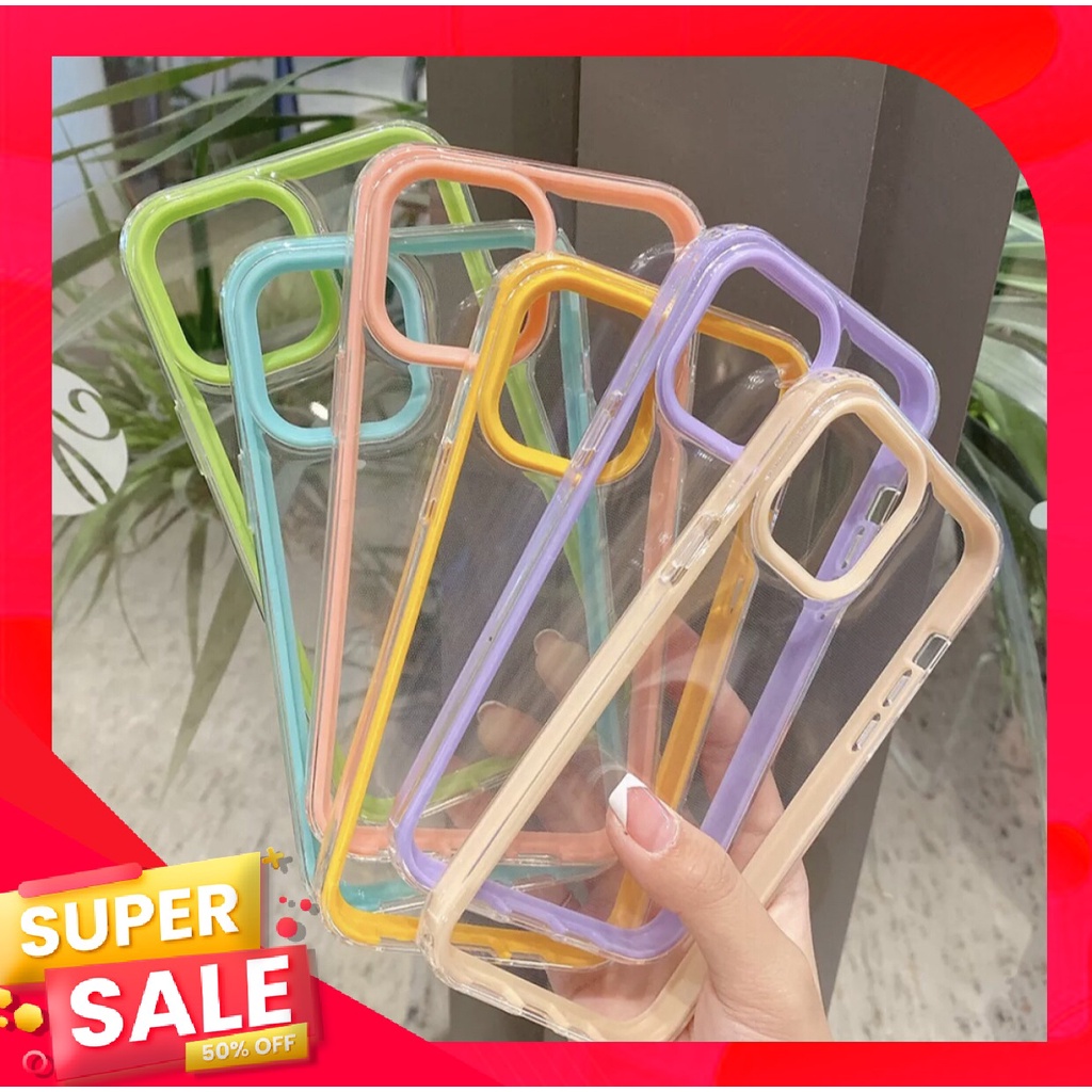 เคสใส ประกบ เคสซัมซุง เคสประกบขอบสี Case Samsung A72 / Samsung A32 / Samsung A22 เคสโทรศัพท์ Samsung A52