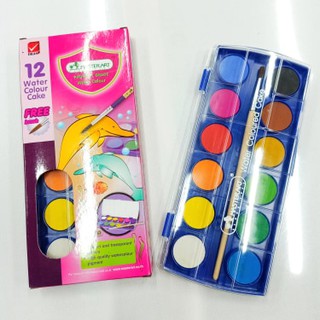 มาสเตอร์อาร์ต สีน้ำ ชนิดก้อน 12 สี