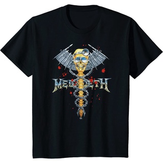 คอลูกเรือเสื้อยืดคอกลมเสื้อยืดคอกลม ผ้าฝ้าย พิมพ์ลาย Megadeth – Dr Vic สไตล์วินเทจ เหมาะกับฤดูร้อนผ้าฝ้ายแท้