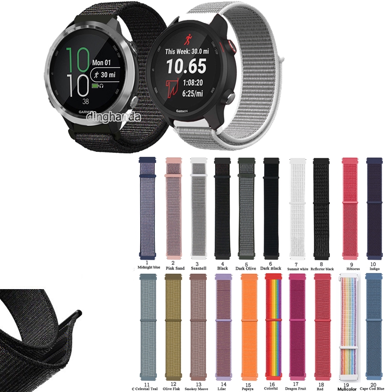 สายรัดไนลอนสําหรับผู้เบิกทาง Garmin 645 245 245M 158 55 165