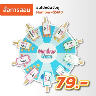 สื่อการสอน ชุดไม้หนีบจับคู่ตัวเลข