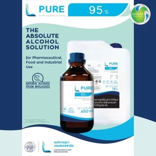 L PURE 95% -18 ลิตร (ETHYL ALCOHOL 95%) FOOD GRADE สำหรับฆ่าเชื้อ ส่วนประกอบในยาและเครื่องสำอาง และสกัดพืชสมุนไพร