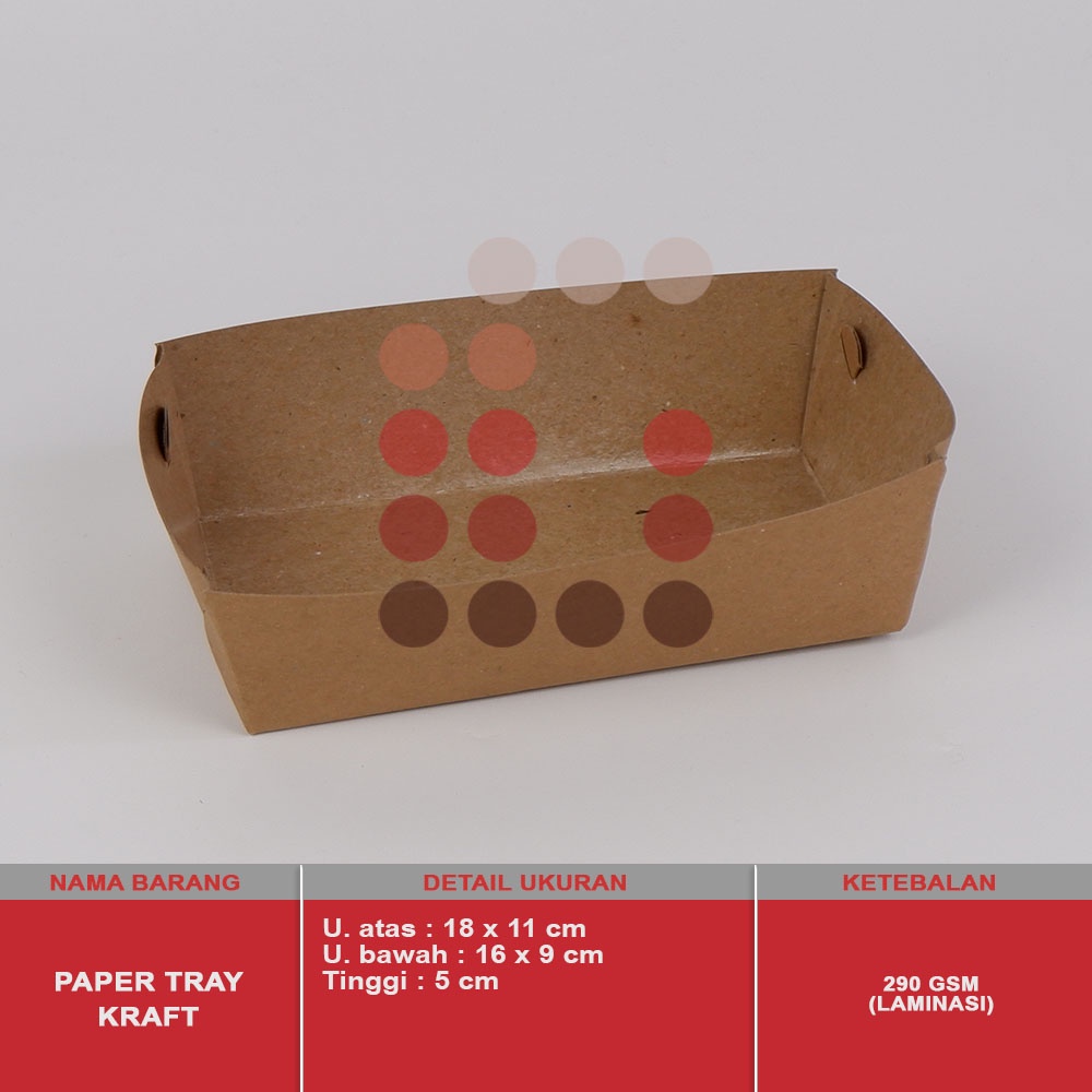 TRAFT PAPER TRAY (TR002K02) CONTENTS 10 ชิ้น / กล่องถัง / KRAFT