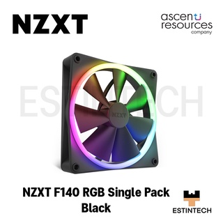 CASE FAN (พัดลมเคสคอมพิวเตอร์) NZXT F140 RGB Single Pack Black ของใหม่ประกัน 2ปี