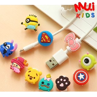 muikids (20 ชิ้น) ตัวล็อคถนอมสายชาร์จ ลายการ์ตูน ราคาถูก