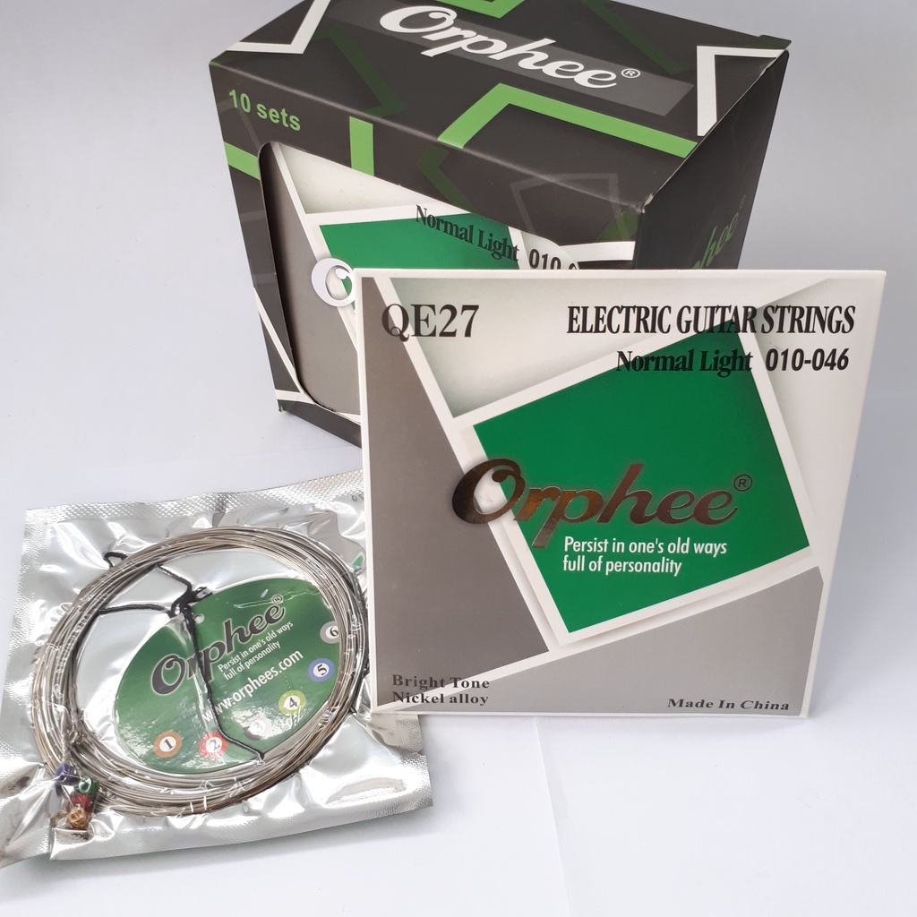 แรงบิดไฟฟ้า GUITAR ELECTRIC GUITAR STRINGS ORPHEE QE27 ขนาด 0.8 STRING ต้นฉบับ