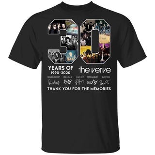 tshirtเสื้อยืดคอกลมฤดูร้อนเสื้อยืด ลาย The Verve 30 Years 1990 ครบรอบ Va04 Mpleie07Bbhhcp28Sto4XL