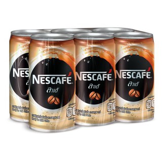 ✨ขายดี✨ เนสกาแฟ ลาเต้ พลัส กาแฟปรุงสำเร็จพร้อมดื่ม 180มล. x 6 กระป๋อง Nescafe Latte Plus Instant Coffee 180ml x 6 Cans