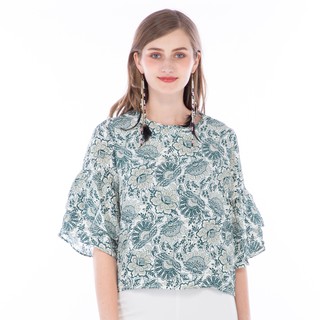 ATIPA Jasmine เสื้อเบลาส์ระบายแขน (ฟรีไซส์)