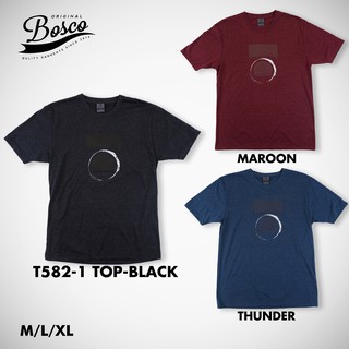 [เก็บโค้ดหน้าร้าน] เสื้อยืดคอกลมพิมพ์ลาย T-5821 BOSCO