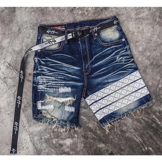 Holdem White⚪️H8 Casino monogram destroyed denim shorts 2021