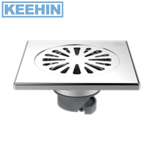 F78220-CHADYST ตะแกรงกันกลิ่นพร้อมที่กันแมลงแบบเหลี่ยม 4 นิ้ว | Floor Drain 4'' Square American Stan