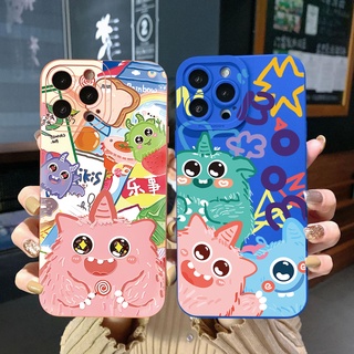 เคสโทรศัพท์มือถือ ขอบสี่เหลี่ยม ลายมอนสเตอร์คุกกี้น่ารัก สําหรับ Samsung Galaxy A33 A53 A73 5G A32 A52S A72 A31 A41 A71