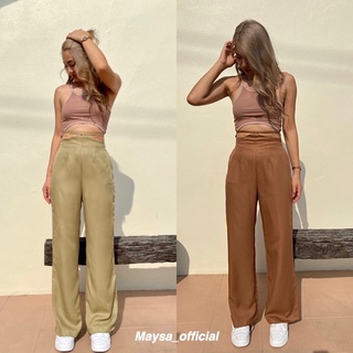 Poppy pants 🌥 กางเกงผูกเอว สม๊อคหลัง พร้อมส่งหลายสี