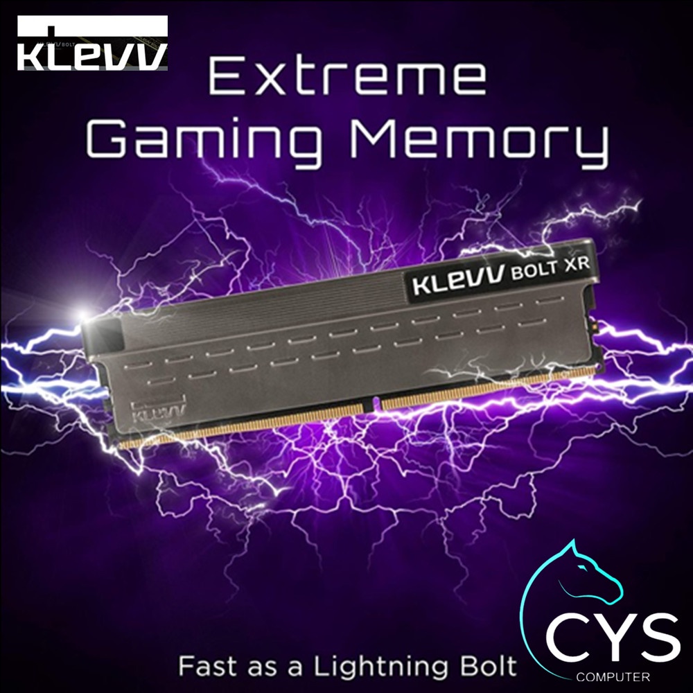 KLEVV BOLT XR 16GB / 32GB KIT DDR4 3600MHZ GAMING PERFORMANCE RAM (2X8GB / 2X16GB)