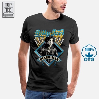 เสื้อยืดผ้าฝ้าย GILDAN [ลดอายุ] Billy Joel ใหม่ เสื้อยืดลําลอง แขนยาว ผ้าฝ้าย 100% พิมพ์ลาย The Piano Man สีกรมท่า สําหร