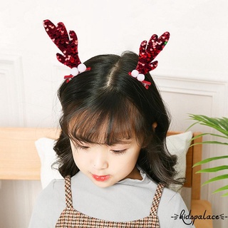 BbQ-Christmas Hair Clips Sequins Elk Antlers Tree Hair Barrettes Women and Girls Hair Accessory for Holiday Party