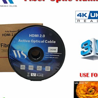 20 M  ยาวไฟเบอร์ออปติกสาย HDMI 2.0 HDMI ชายสาย hdmi HDR สำหรับ PS4 กล่องทีวี HD โปรเจคเตอร์