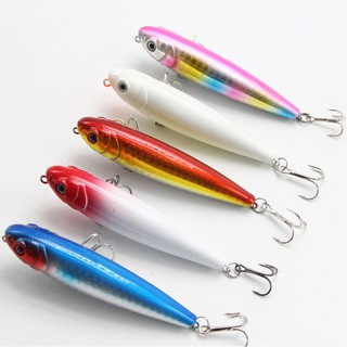 SYFishing 1Pcs ดินสอเรืองแสง Minnow เหยื่อตกปลา Swimbait 8 ซม. 8g Bass Wobbler เหยื่อลอย