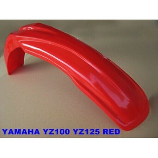 YAMAHA YZ100 YZ125 YZ250F YZ250 PLASTIC FRONT FENDER MUDGUARD "RED" // บังโคลนหน้า พลาสติก สีแดง