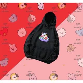 เสื้อแจ็กเก็ตกันหนาว มีฮู้ด ลาย KPOP BTS BT21 EMOJI น่ารัก ไซซ์ M L XL XXL