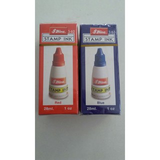 น้ำหมึกเติมตรายาง Stamp Ink 28ml Shiny (น้ำเงิน , แดง) พร้อมส่ง