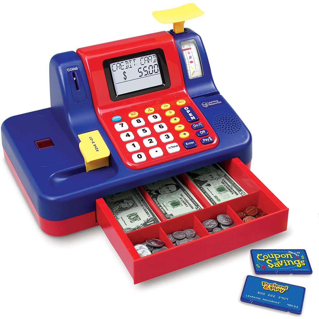 นำเข้า🇺🇸 แคชเชียร์อัจฉริยะ สอนนับเลข เสมือนจริง Learning Resources Pretend & Play Teaching Cash Register