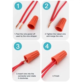 100 ชิ้น วายนัท วายนัทจับสายไฟ วายนัทต่อสายไฟ Wire Nut connectors P1 P2 P3 P4 P6