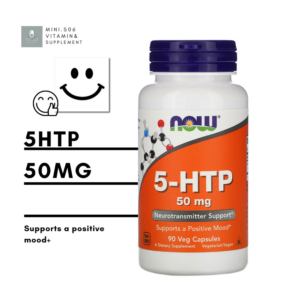 [5-ไฮดร็อกซีทริปโตเฟน] - Now Foods, 5-HTP ( 50 / 100 mg )