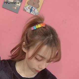 Purelove กิ๊บติดผม รูปปากเป็ด หมี สีสันสดใส เครื่องประดับ สําหรับผู้หญิง