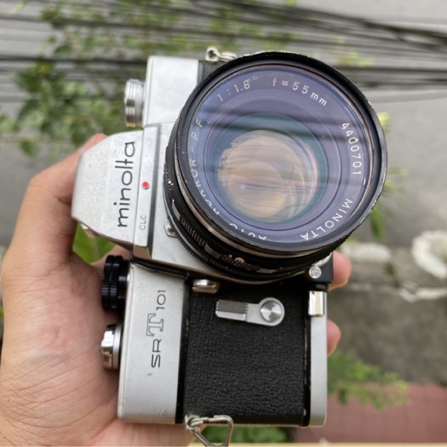 กล้องฟิล์ม Minolta SRT101 SLR กล้องฟิล์มคลาสสิกพร้อมเลนส์