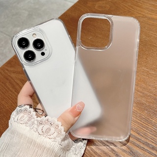 เคสโทรศัพท์มือถืออะคริลิคใส แบบนิ่ม ผิวด้าน กันกระแทก หรูหรา สําหรับ iPhone 14 13 12 11 Pro Max plus X XR XS