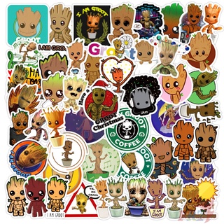 ❉ สติกเกอร์ซูเปอร์ฮีโร่ Groot Series 01 Marvel ❉ สติกเกอร์แฟชั่น กันน้ํา DIY 50 ชิ้น/เซต