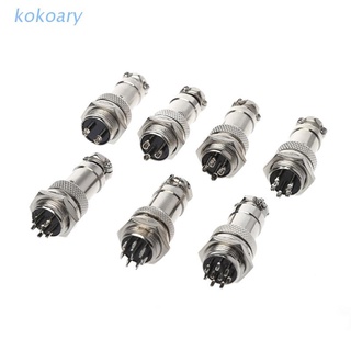 KOK Aviation Plug Male &amp; Female Wire Panel Metal Connector 16mm 2/3/4/5/6/8/9 Pin GX16