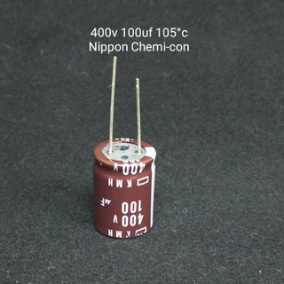 400v 100uf  105°C Capacitor Nippon Chemi-Con KMH Series (ราคาต่อชิ้น)