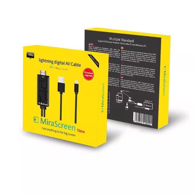 ส่วนลด MiraScreen Lightning To HDMI/HDTV AV TV Cable ยาว 2 เมตร (Firmware Upgrade) สายต่อ iPhone/iPa