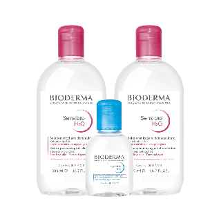 Bioderma Sensibio H2O 500ml แพ็คคู่ + Hydrabio H2O 100ml. คลีนซิ่งสำหรับผิวแพ้ง่ายและผิวแห้งขาดน้ำ