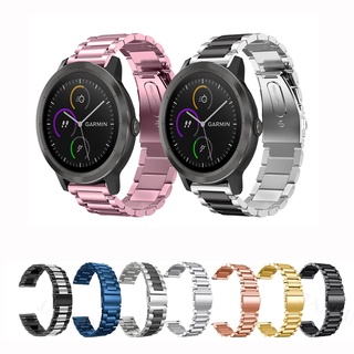 สายนาฬิกาข้อมือสเตนเลส โลหะ 20 มม. สําหรับ Garmin Vivoactive 3 Music element forerunner245 245M 645 645M