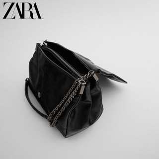 ใหม่ Zara กระเป๋าถือ กระเป๋าสะพายไหล่ สะพายข้าง ความจุขนาดใหญ่ สีดํา