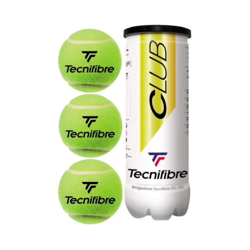 FBT ลูกเทนนิส Tecnifibre Club Tennis Ball เทคนิคไฟเบอร์ กระป๋อง รหัส 52801