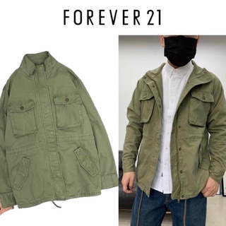 เสื้อทหาร Jacket เสื้อเขียวทหาร เสื้อนอก ทหาร ✅แบรนด์ FOREVER21 (JK493)