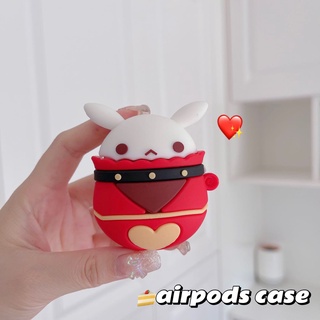 New Airpods 3 2021 Airpods 1 2 Pro Wireless Charging Case Silicone Case High Quality Case Hot Sale Cartoon Genshin Impact Klee Bomb Model Earphone Charging Case Case