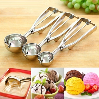 Ice Cream Scoop ไอศกรีมสแตนเลสผลไม้กลมช้อน DIY เครื่องมือครัว