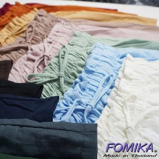 🍃 FOMIKA 2🍃กางเกงขาสั้น กางเกงขา​สั้น​ผู้หญิง​ ผ้าฝ้ายแท้100% เชือกรูดได้จริง​
